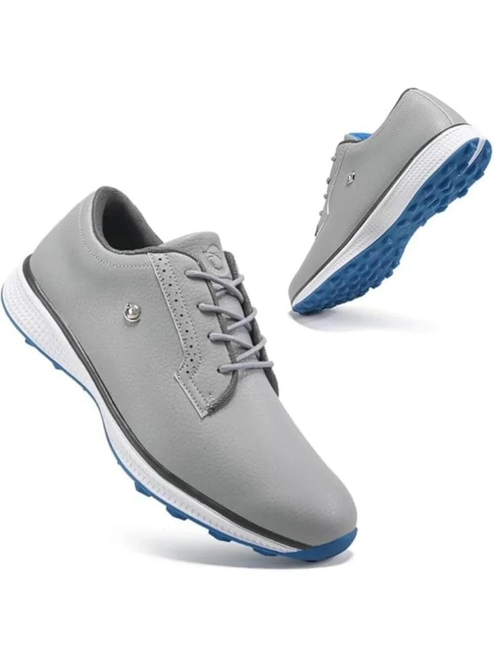 Men's Grey Professional Golf Shoes Outdoor Golf Sport Training Sneakers